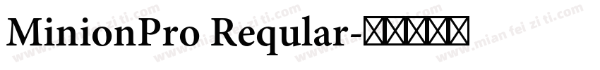MinionPro Reqular字体转换